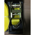 Packaged Ratchet Tie Down Yellow Lashing Belt with 4540KGS