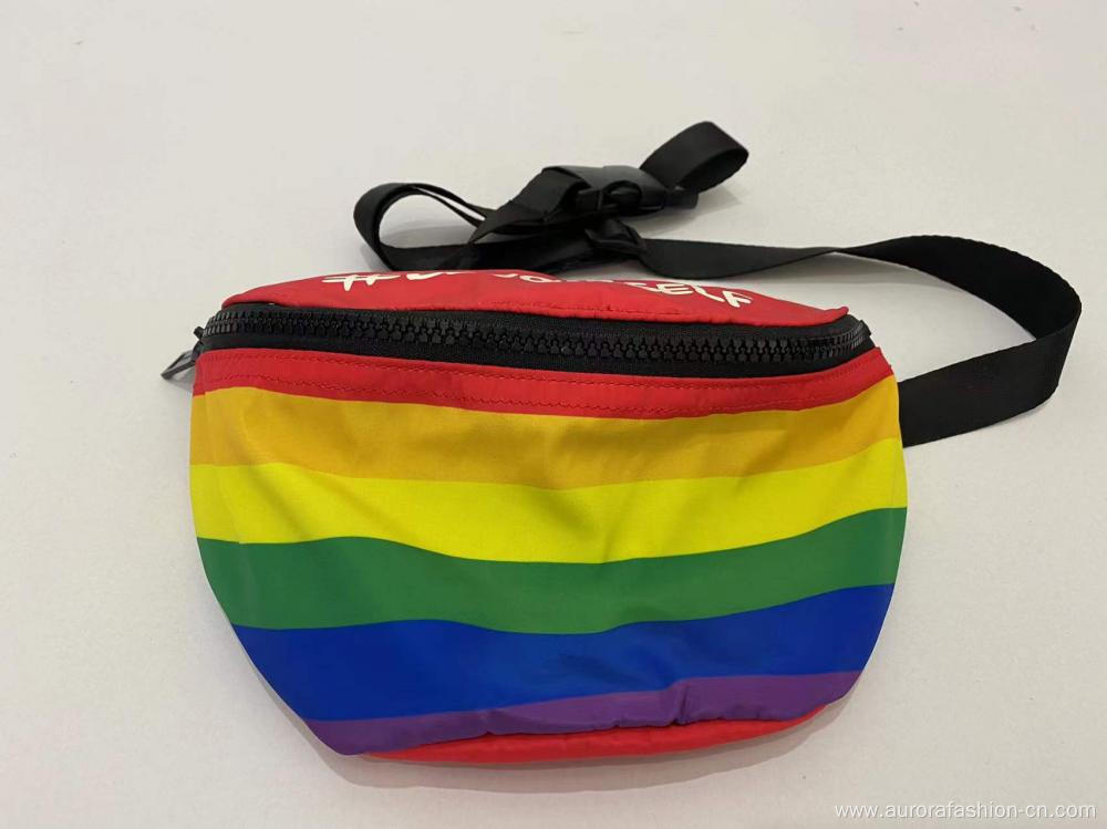 Rainbow Color Women's Waist Bag