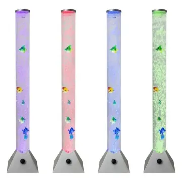 Acuario de burbujas de fantasía LED vibrante con coloridos efectos de peces y luz