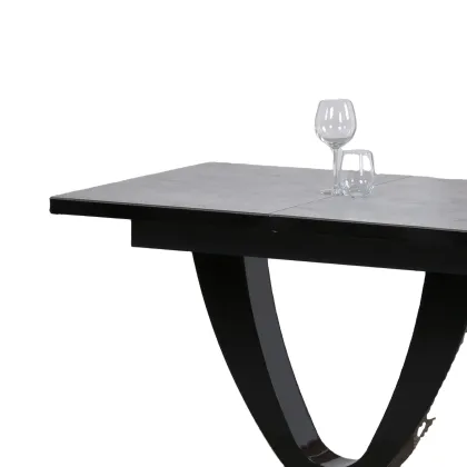 Creative Wooden Dining Table with U-Shaped Base: Ideal Family Restaurant Furniture in Expansion Dining Room