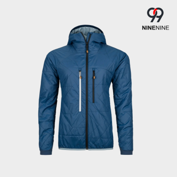 Diamond Quilted Hooded Lightweight Insulated Jacket
