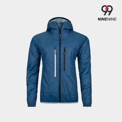 Diamond Quilted Hooded Lightweight Insulated Jacket