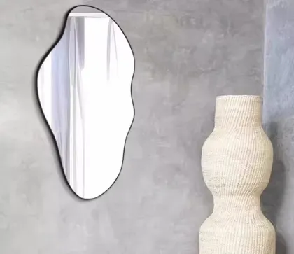 Modern Metal Wall-Mounted Dressing Mirror for Living Room