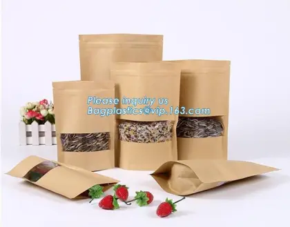 Paper Bag Wholesale Kraft Paper Gift Bag Side Gusset Kraft Paper Bag, flat bottom Kraft Paper snacks