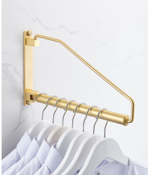 Wandmontierte Messing Marmor Drehkleiderbügel für Balkon Garderobe Aufbewahrung
