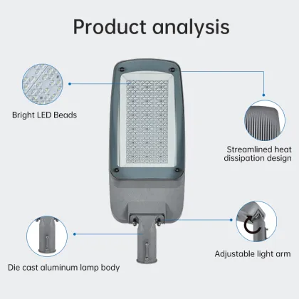 300W Waterproof IP66 LED Street Lamp - Outdoor Warm White City Street Light for Road Engineering