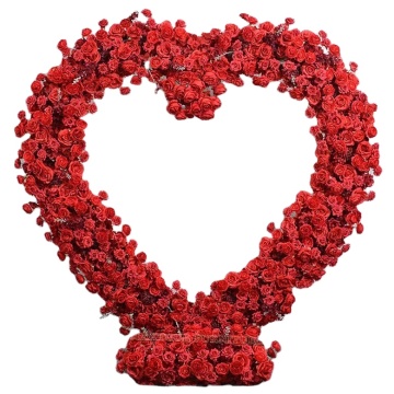 Custom Evergreen Artificial Flower Wall Heart Backdrop for Weddings and Events