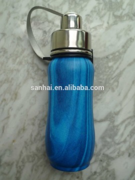 Stainless Steel Insulated Water Bottle, Double Walled Vacuum Flask, Bpa Free with Wide Mouth Spout, Bamboo Lid, Leak Proof and S