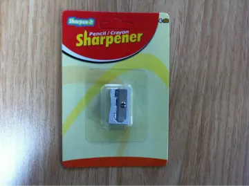 plastic colourful kids pencil sharpener