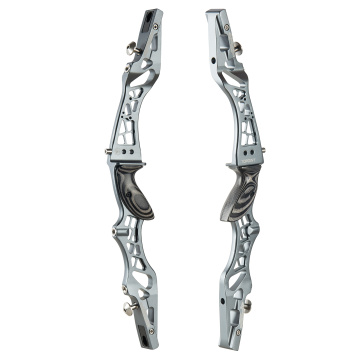 Customizable CNC Aluminum Unison 23\" Bow Riser for ILF Recurve Bows - Suitable for Right and Left Hand Users