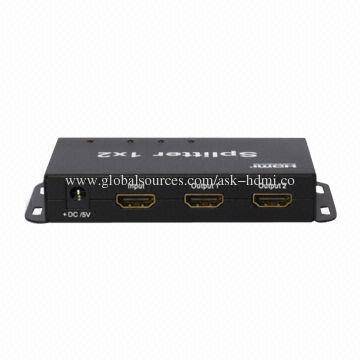 HDMI Splitter, 1x2 Ultra HD/4K/Full 3D/HDMI 1.4 Version, Supports CEC