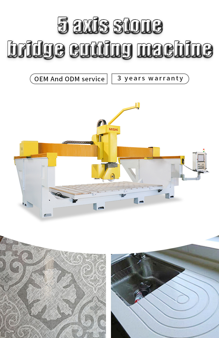 5 Axis Infrared Bridge Saw Tile Cutter - Automatic Laser Stone Cutting ...