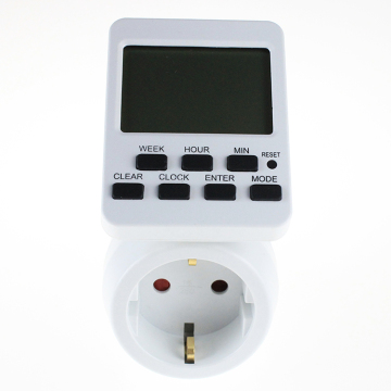 Programmeerbaar digitaal LCD -display 24 uur elektrische timer plug socket
