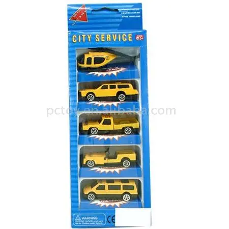 Metal Car,5 Pcs, 4 Assorted