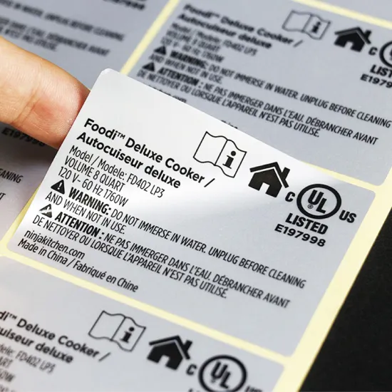 Matt Silver Polyester Label