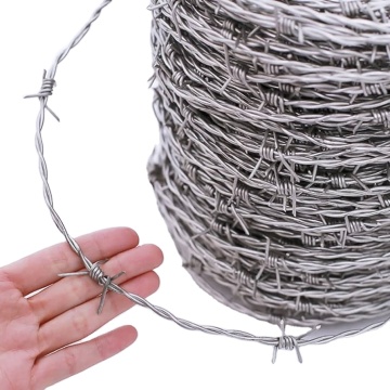Galvanized 14 Gauge 500m Barbed Wire Security Fencing