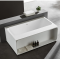 Square Shaped Bathtub Acrylic Freestanding Indoor White Soaking Portable Bathtub