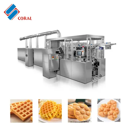 High Capacity Industrial Waffle Production Line Machine for Snack Foods
