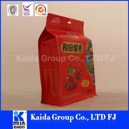 high quality cheap custom quad seal packaging pouch