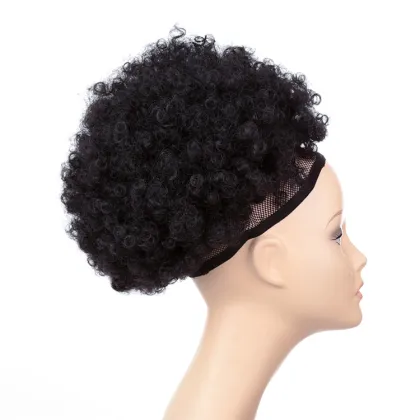 Drawstring Afro Kinky Curly Cozy  Pony Tail  Ponytails Hair Extensions Puff Bun Synthetic Hair Chignon Ponytails Wholesale