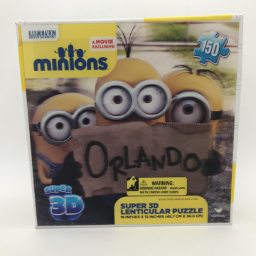 3D Lenticular Puzzle Minions 150 Pieces Jigsaw Puzzle for Kids 3+