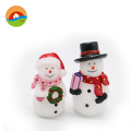 vela de presente de boneco de neve sem chama vela de árvore de natal led