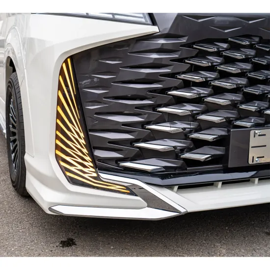 Ultra-Luxury Exterior Styling Accessories Bumpers and Lights for Toyota HiAce 2018-2024 Facelift