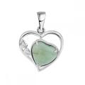 Aventurine verte amour coeur naissance pendentif pendentif Colliers de pierre précieuse pour les femmes