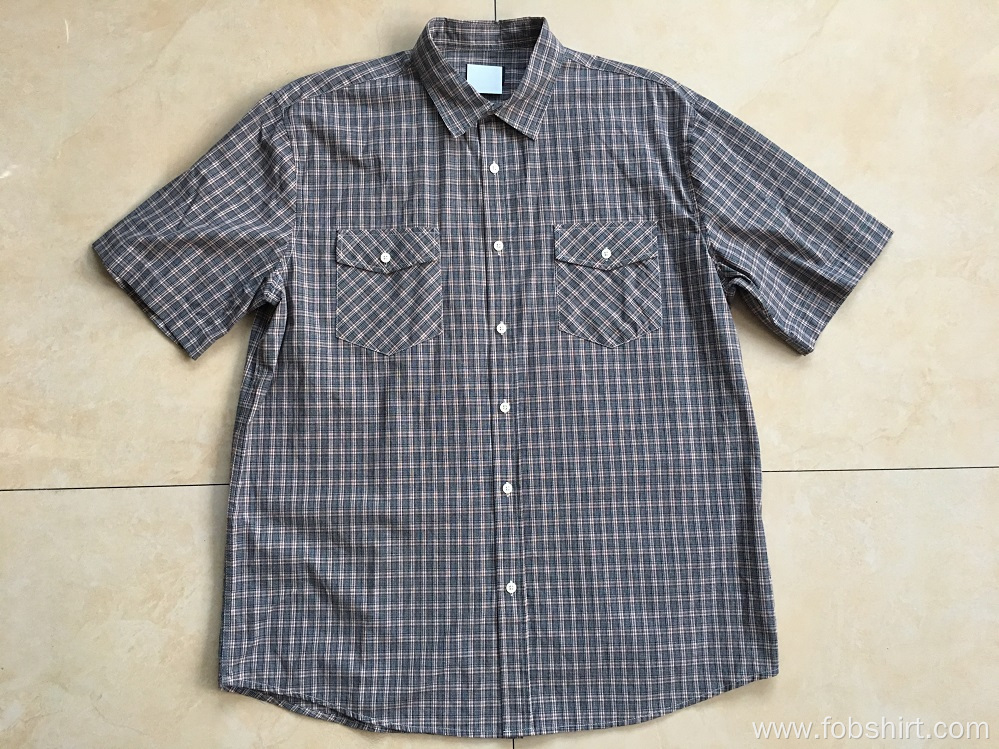 Short Sleeve Shirt For Brown Color