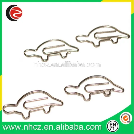 Turtle Shaped Metal Paper Clips