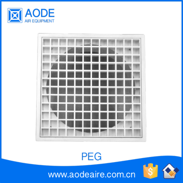 Plastic supply air grille with square eggcrate surface for HVAC system, PEG Eggcrate return air conditioner grille