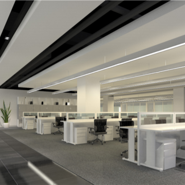 Tunable and Dimmable LED Tube Pendant for Office Lighting (0.6-1.5m)