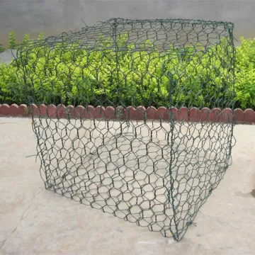 Green Color Hexagonal Hole PVC Coated Gabion Boxes