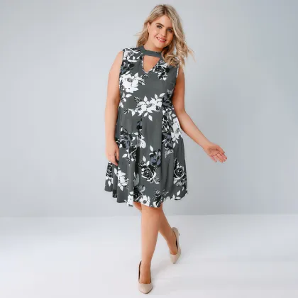 1Black & White Tribal Print Gypsy Maxi Dress Maternity Lady Women Dress