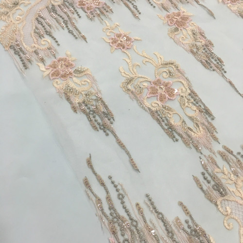 2019 Latest Garment Pearl Embroidery Fabric