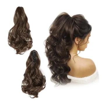 Extra Thick Real Human Hair Claw Ponytail Clip-In Extensions