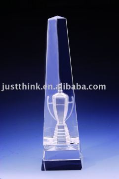 custom crystal award column FZ1098