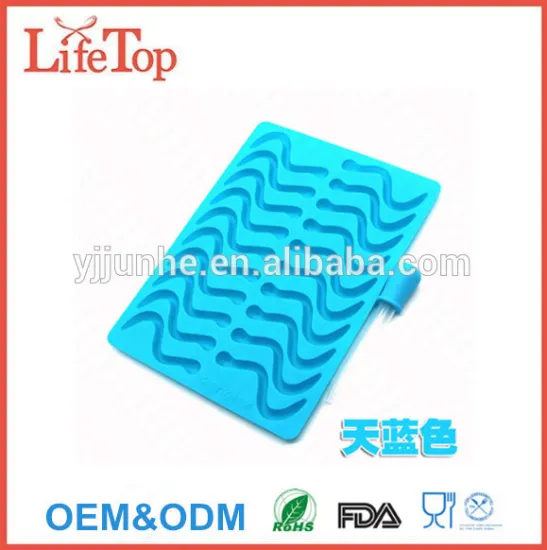 Amazon new arrival silicone worm jelly candy mold,silicone gummy bear mold with dropper
