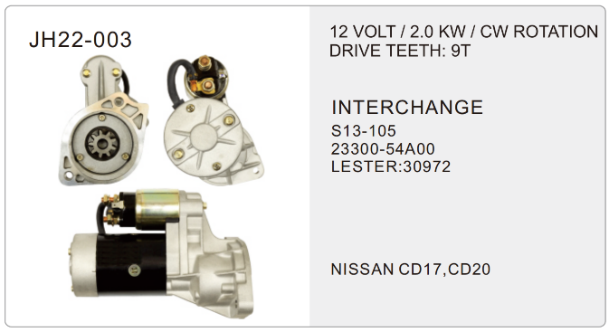 truck starter- JH22-003-X