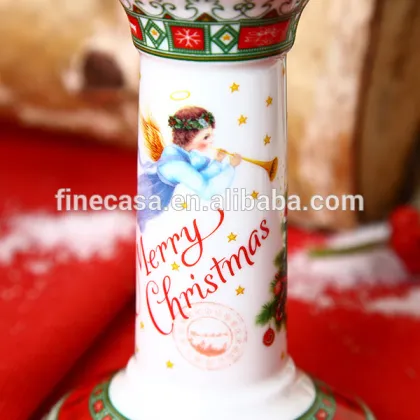 Ceramic Christmas Candle Holders