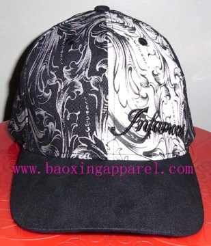 6 panel stretched cotton flex fitted cap hat