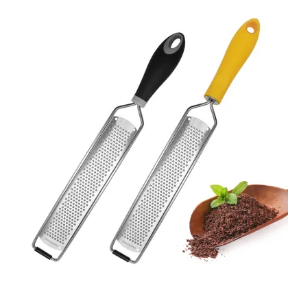 Stainless Steel Cheese Grater with Silicone Handle