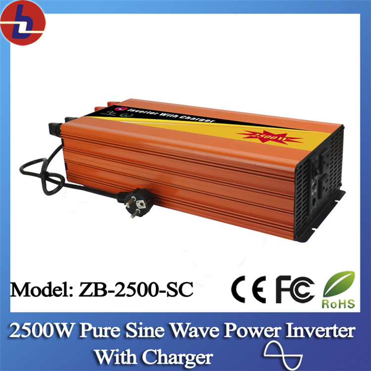 2500W DC to AC Pure Sine Wave Power Inverter with Charger