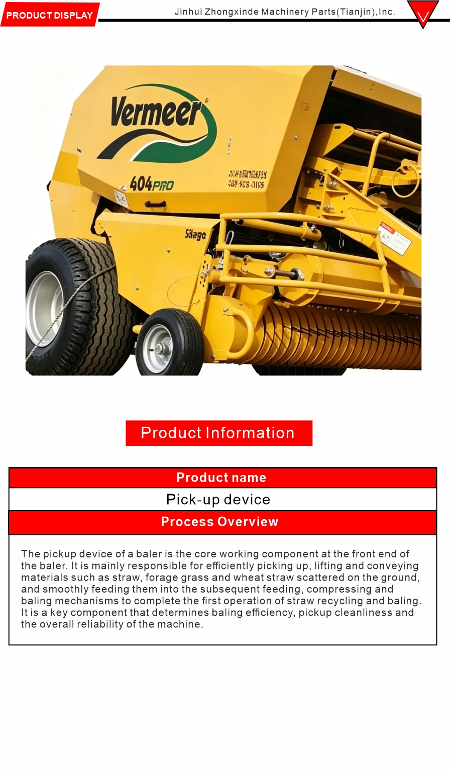 Agricultural Baler Pickup Device