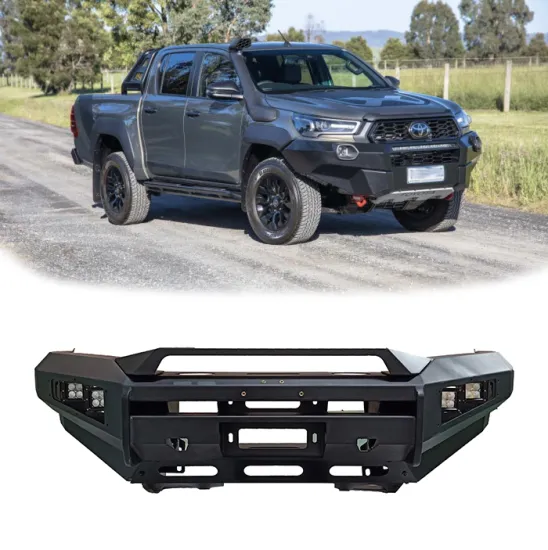 Steel Front Bumper Bull Bar for Toyota Hilux Revo Rocco 2015-2022