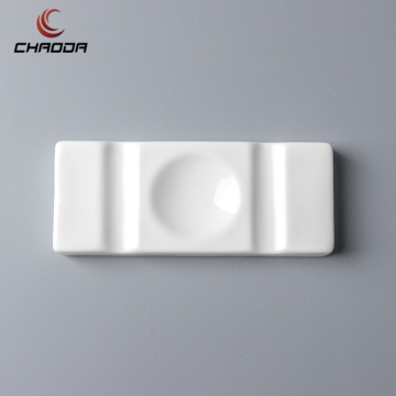 CHAODA Multi-purpose White Porcelain Chopsticks Holder & Spoon Stand