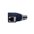 M12 4pin D-code su adattatore ad angolo destro rj45