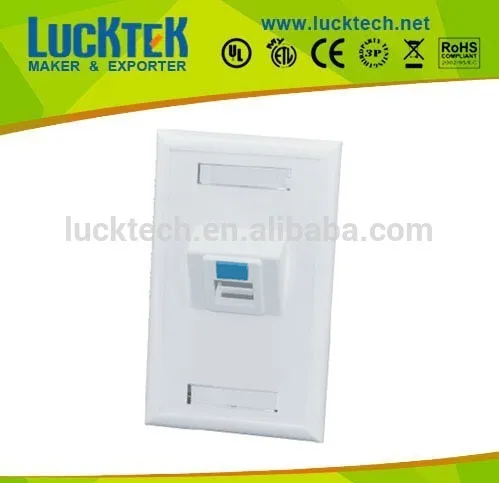 45 degree angled RJ45 port wall face plate