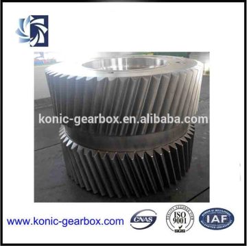 Large diameter customized heavy double gear herringbone foring material with gear teeth grinding