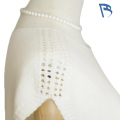 Vestă din tricot fără mâneci, alb-cav
